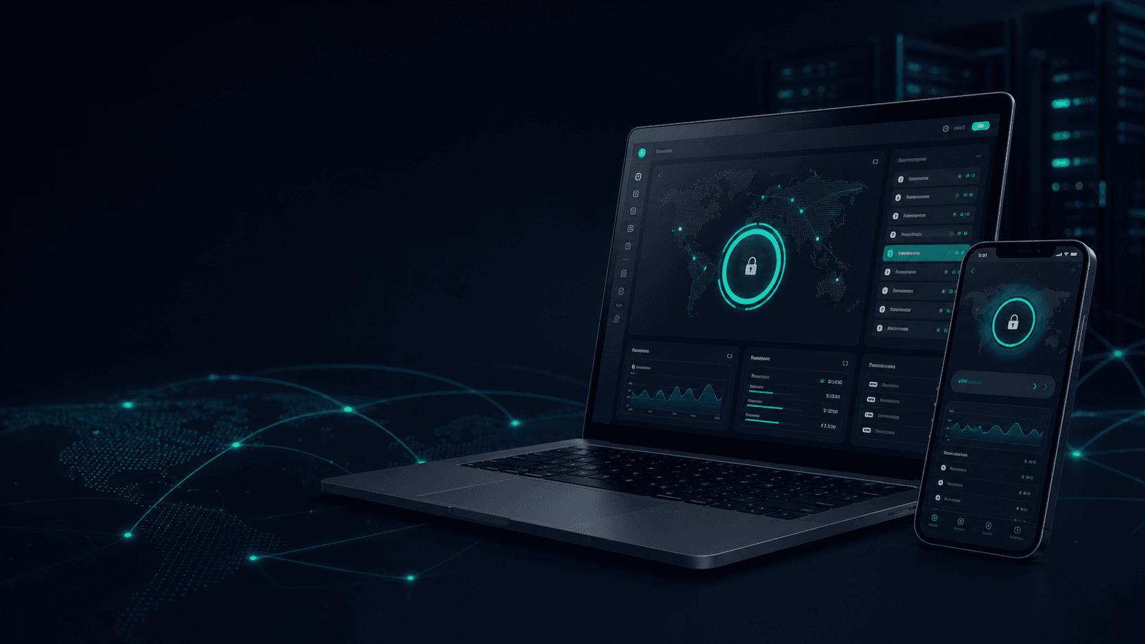 algaVPN dashboard visual